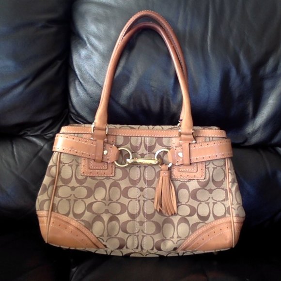 Coach signature jacquard handbag - Picture 1 of 4